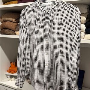 Hugo Boss Blue and White Checkered Shirt